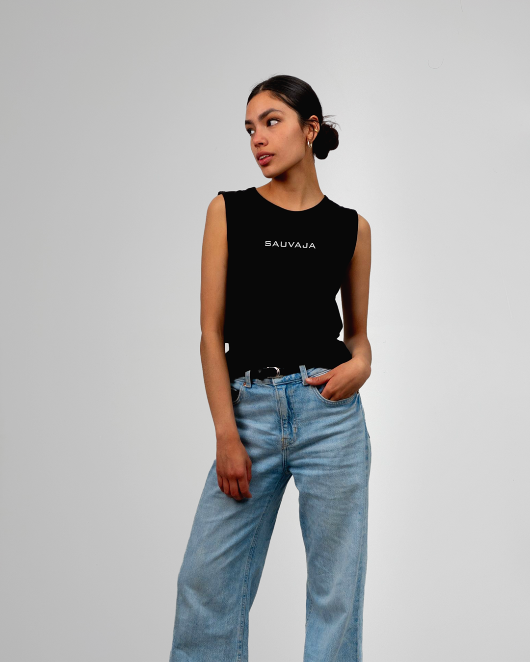 Top Wide-Straps Black